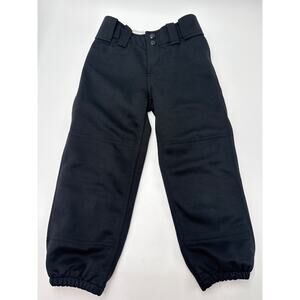 Willit Girls Softball Pants Youth Small Black Belt Loops Elastic Hem Athletic